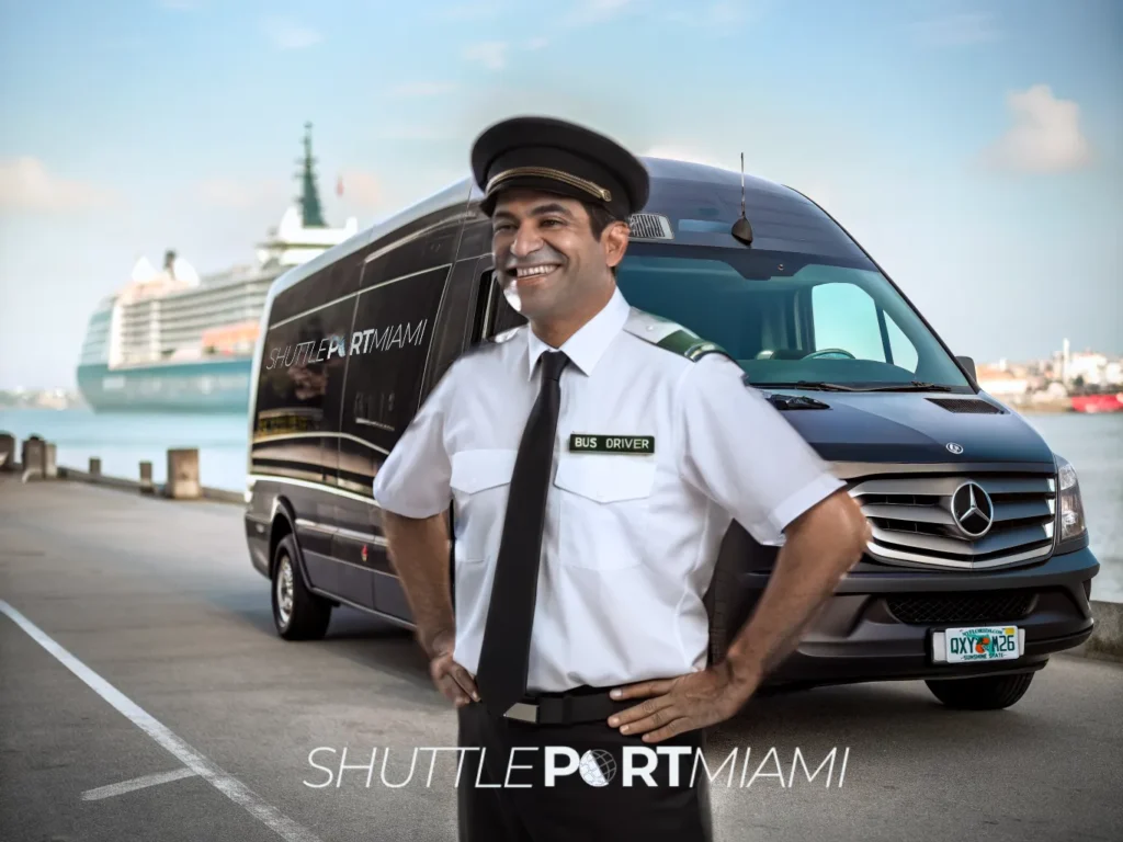 driver of a shuttle in port of Miami